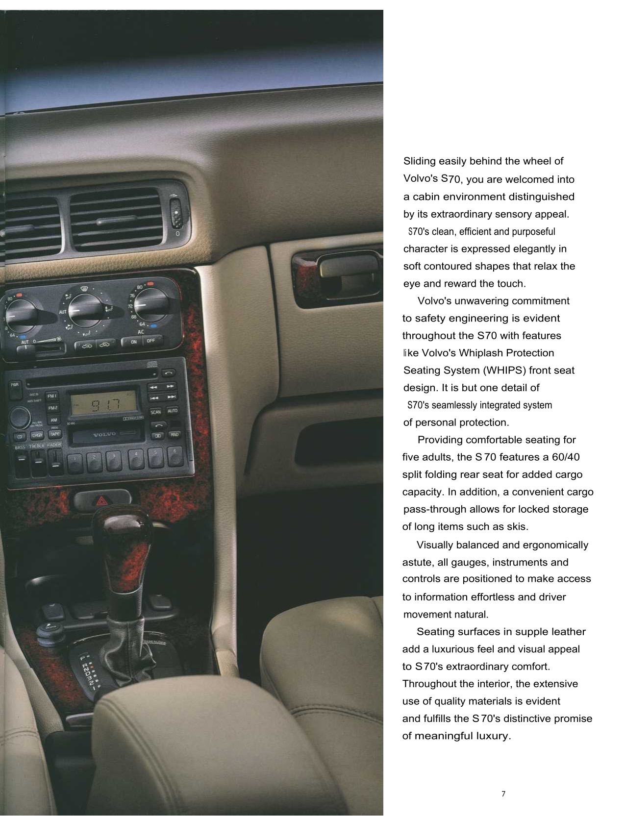 2000 Volvo S70 Brochure Page 20